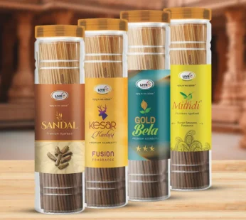 Live Touch Premium Agarbatti – Pack of 4 Fragrances (250Gm/Each Jar)