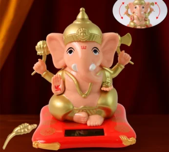 Solar-Powered Dancing Ganesha Idol – Decorative Lord Ganpati Showpiece with Movement