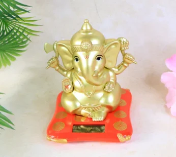 Decorative Religious Large Lord Ganesha Idol with Solar-Powered Base (1 Pc)