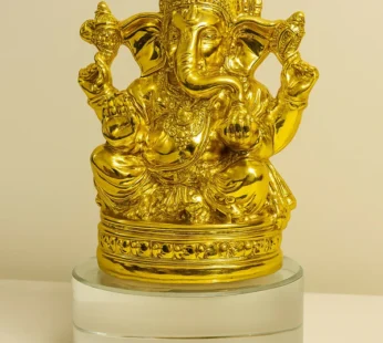 HOME DECOR Golden Lord Ganesha Idol for Home Mandir Decoration – Elegant Ganpati Statue for Pooja Room, Diwali Decor & Auspicious Gifting