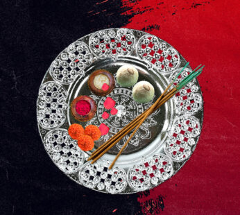 Beautiful 8-Inch Plastic Pooja Thali Set – Perfect for Daily Use & Special Occasions (Plastic)