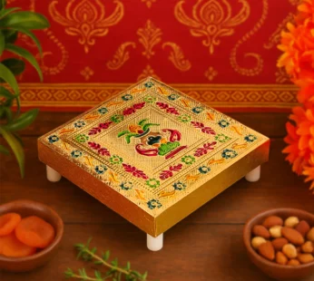 Handicraft Wood Chowki for Pooja , Wooden Bajot (1 Pc / Mix Descign & Color)